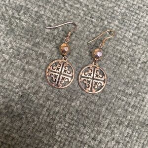 Elegant Gold Tory Burch Dangle Earrings